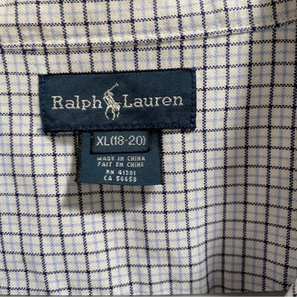 Ralph Lauren‎ Button Down Long Sleeve Shirt, Boys XL 18-20 EUC